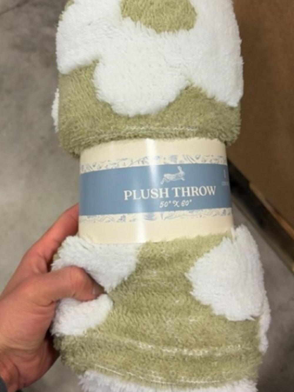 Plush Throw Blanket Green Flower - Bullseye's Playground